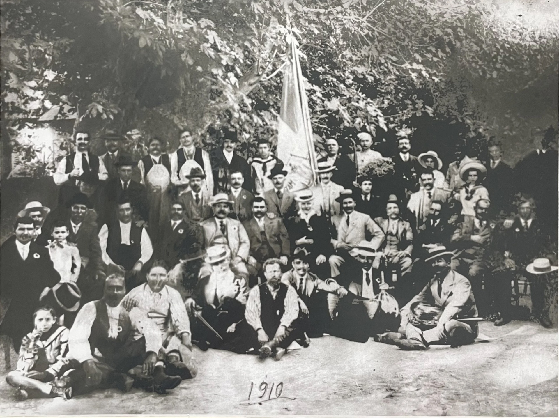 Dionyssomarble quarry workers, circa 1910
